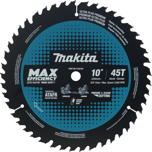 Mitre Saw Blade, 10", 45 Teeth, Wood Use Nia-Chem Ltd.