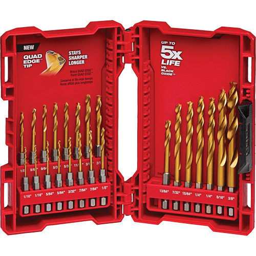Shockwave Impact Duty Drill Bit Set, 23 Pieces, Titanium Nia-Chem Ltd.