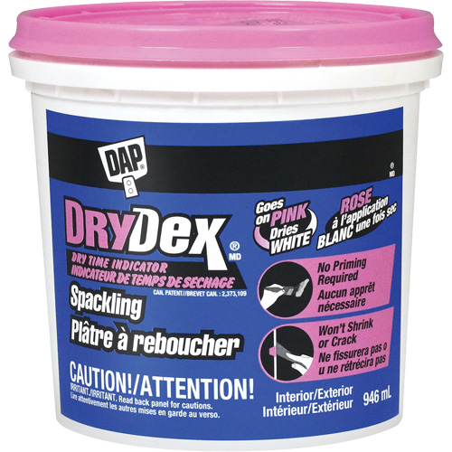 Pl&acirc;tre &agrave; reboucher DryDex, 946 ml, Contenant en plastique Nia-Chem Ltd.