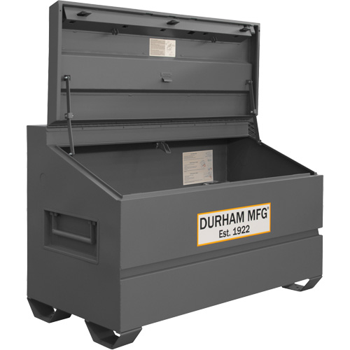 Jobsite Sloped Lid Storage Box, 60" x 30" x 39-3/8", Steel, Grey Nia-Chem Ltd.