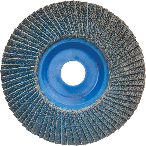 Disque &agrave; lamelles &agrave; grain grossier BlueFire, 5" x 7/8", Type 27, Grain 60, Alumine de zirconium Nia-Chem Ltd.