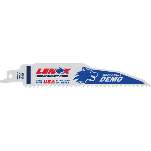 Demolition Reciprocating Saw Blade, Bi-Metal, 6 TPI, 6" L x 1" W Nia-Chem Ltd.