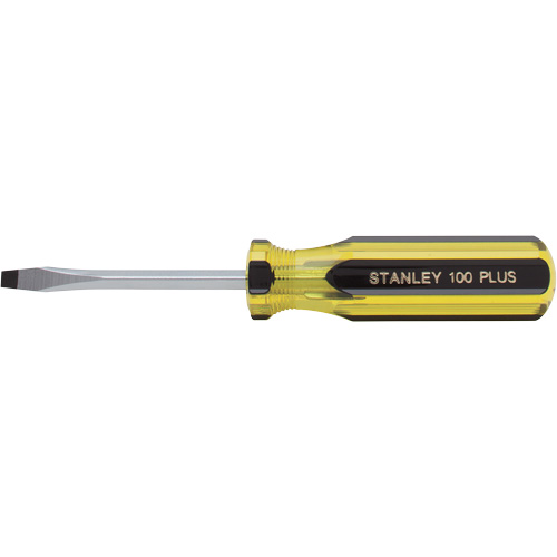 100 PLUS&reg; Standard Slotted Tip Screwdriver, 3/16" Tip, Round, Plastic Handle Nia-Chem Ltd.