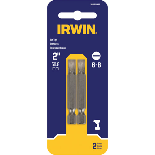 Embouts pour outils &eacute;lectriques, Fente, Embout 6 - 8, Prise 1/4", Longueur 2" Nia-Chem Ltd.