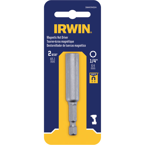 Nutsetter, 1/4" Tip, 1/4" Drive, 2-9/16" L, Magnetic Nia-Chem Ltd.