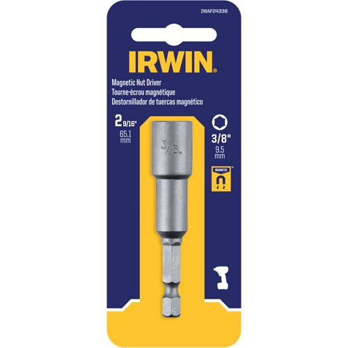 Tourne-&eacute;crou, Embout 3/8", Prise 1/4", 2-9/16" lo, Magn&eacute;tique Nia-Chem Ltd.