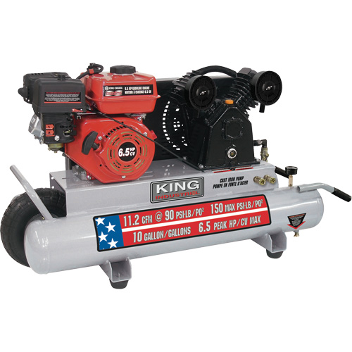 Wheelbarrow Air Compressor, Gas, 10 Gal. (12 US Gal), 150 PSI Nia-Chem Ltd.