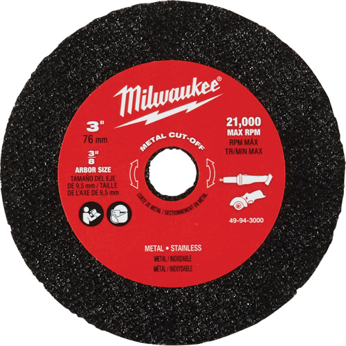 Metal Cut Off Wheel, 3" x 0.04", 3/8" Arbor Nia-Chem Ltd.