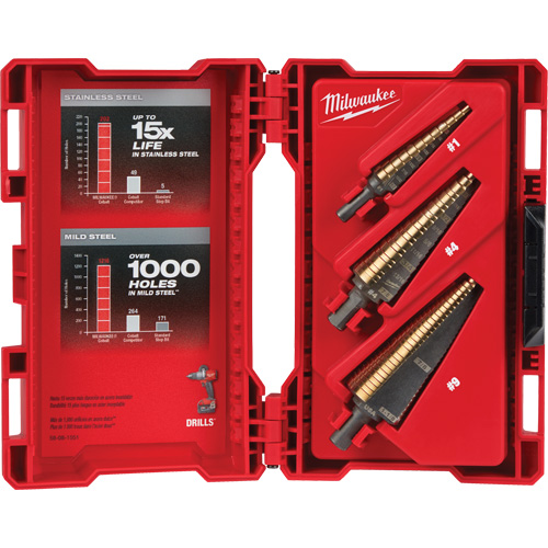 Step Drill Bit Set, 3 Pieces, High Speed Cobalt Nia-Chem Ltd.