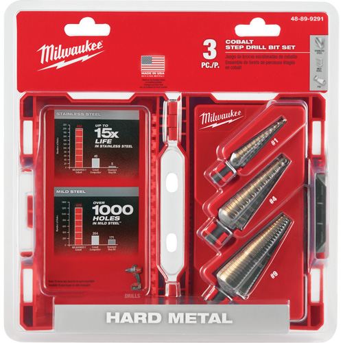 Step Drill Bit Set, 3 Pieces, High Speed Cobalt Nia-Chem Ltd.