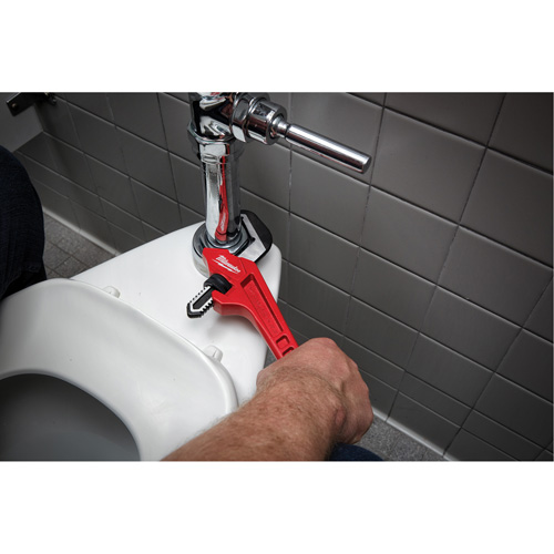 Cl&eacute; &agrave; tuyau hexagonale coud&eacute;e en acier, Cap des m&acirc;choires 2-5/8", Longueur 10-1/2", Fini Rev&ecirc;tement en poudre, Prise Ergonomique Nia-Chem Ltd.