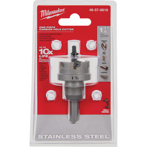 One-Piece Carbide Hole Cutters, 1-1/4", 3/16" Depth of Cut Nia-Chem Ltd.