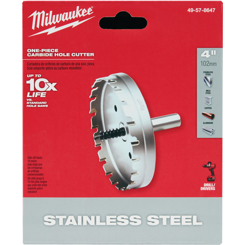 One-Piece Carbide Hole Cutters, 4", 3/16" Depth of Cut Nia-Chem Ltd.