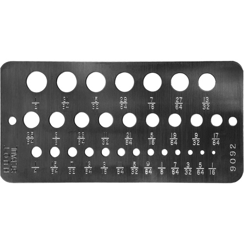 Drillco&reg; Fractional Sizes Drill Gauge Nia-Chem Ltd.