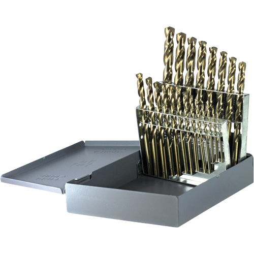 Jeu de forets courts &agrave; usage intensif Drillco, 21 morceaux, Cobalt Nia-Chem Ltd.
