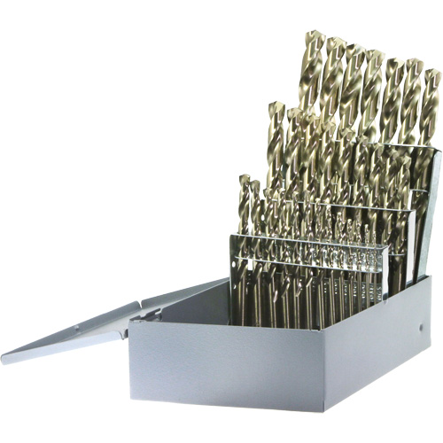 Drillco&reg; Heavy-Duty Jobber Length Drill Bit Set, 29 Pieces, Cobalt Nia-Chem Ltd.