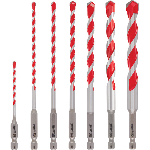 Large Shockwave Hammer Drill Bit Kit, 7 Pieces, Carbide Nia-Chem Ltd.