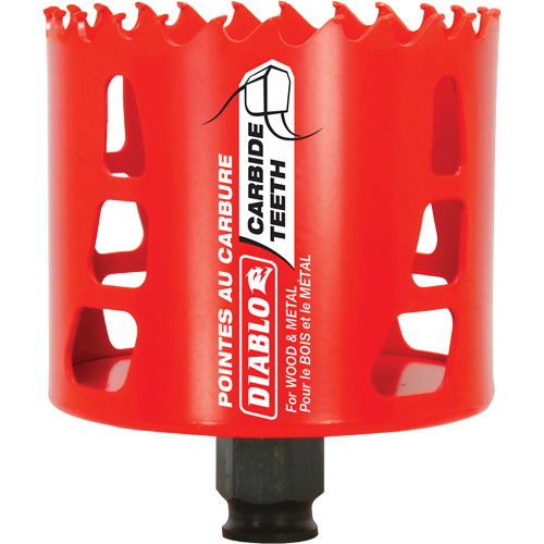 Wood & Metal Hole Saw, 3-1/8", 2-3/8" Depth of Cut, Carbide Nia-Chem Ltd.