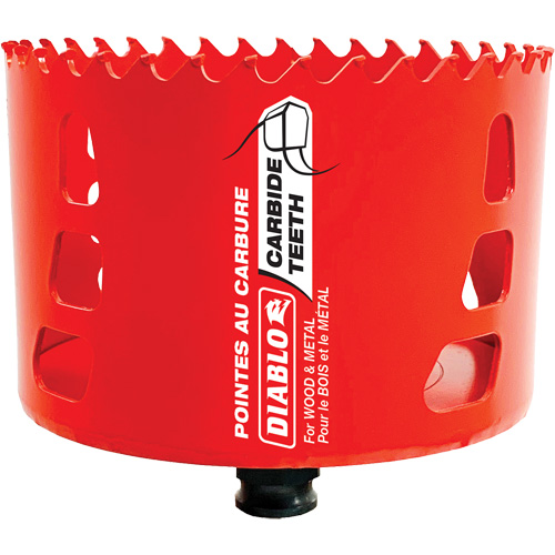 Wood & Metal Hole Saw, 4", 2-3/8" Depth of Cut, Carbide Nia-Chem Ltd.