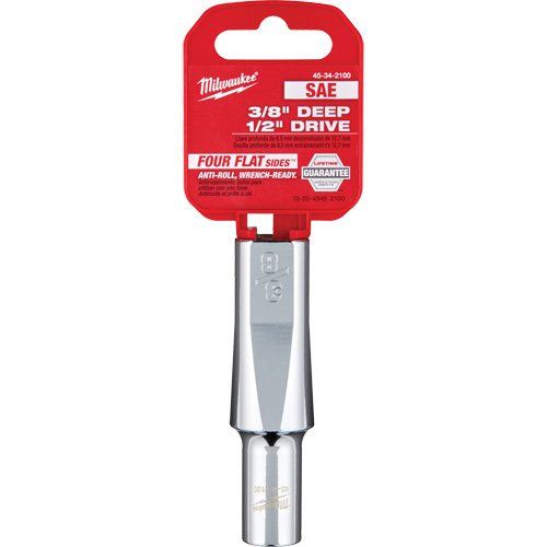 SAE Socket with Four Flat Sides, 3/8", 1/2" Drive, 6 Points, Deep Nia-Chem Ltd.