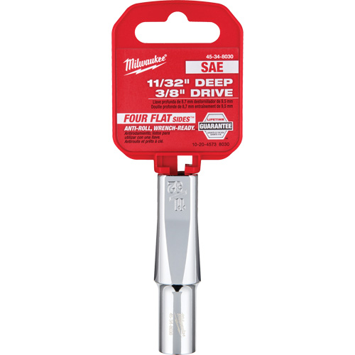 SAE Socket with Four Flat Sides, 11/32", 3/8" Drive, 6 Points, Deep Nia-Chem Ltd.