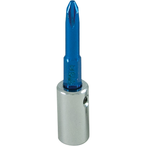 Douille tournevis &agrave; embout bleu, Phillips, #2, Prise 1/4" Nia-Chem Ltd.