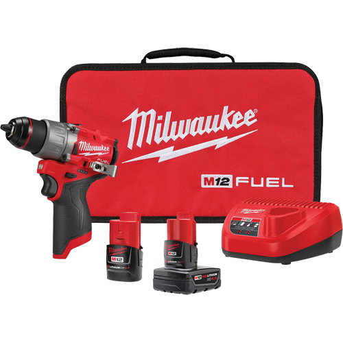 M12 Fuel Drill/Driver Kit, Lithium-Ion, 12 V, 1/2" Chuck, 400 in-lbs Torque Nia-Chem Ltd.