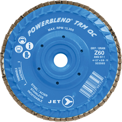 Disque &agrave; feuillets PowerBlend TRM QC ajustable, 5" x 5/8"-11, Type 27, Grain Z60, Alumine de zirconium Nia-Chem Ltd.