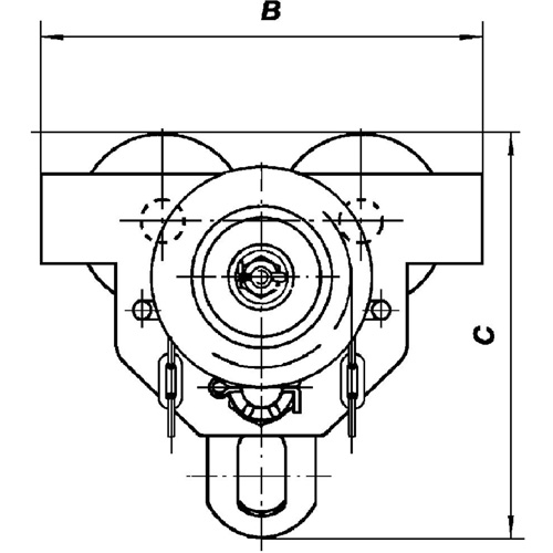 Chariot &agrave; engrenage pour usage intensif — s&eacute;rie SGT, 6600 lb (3 tonnes) Capacit&eacute;, 4" - 8-1/32" Nia-Chem Ltd.
