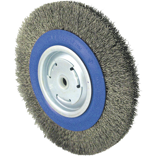 Brosse rotative &agrave; fil torsad&eacute;, 8" dia., Fils 0,014", Arbre 1/2" - 5/8" - 2 Nia-Chem Ltd.