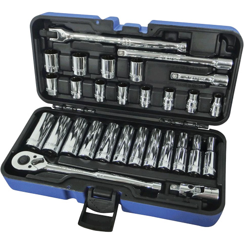 Jeux Rochets & douilles &agrave; 12 pans combin&eacute;s, 30 Mcx, Prise de 3/8", Profond Nia-Chem Ltd.