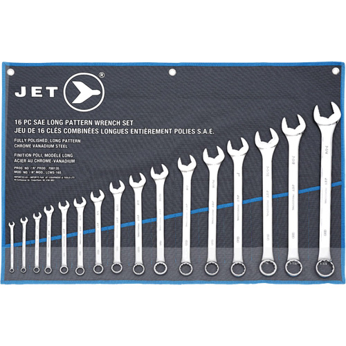 LCWS-16S Long Pattern Combination Wrench Sets, Combination, 16 Pieces, Imperial Nia-Chem Ltd.