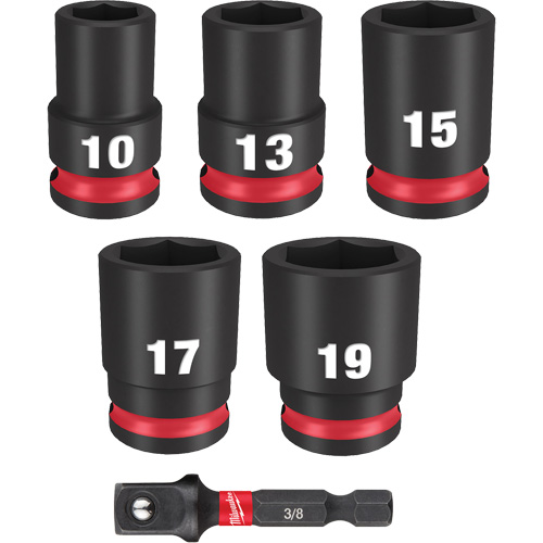 Shockwave Impact Duty Metric Socket Set, 6 Pcs, Impact, 3/8" Drive Size Nia-Chem Ltd.