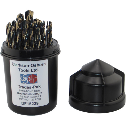 Jeu de forets de m&eacute;canicien 2 tons 29 mcx, Acier rapide Nia-Chem Ltd.