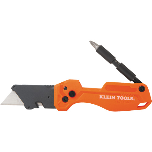 Folding Utility Knife With Driver, 1" Blade, Steel Blade, Plastic Handle Nia-Chem Ltd.
