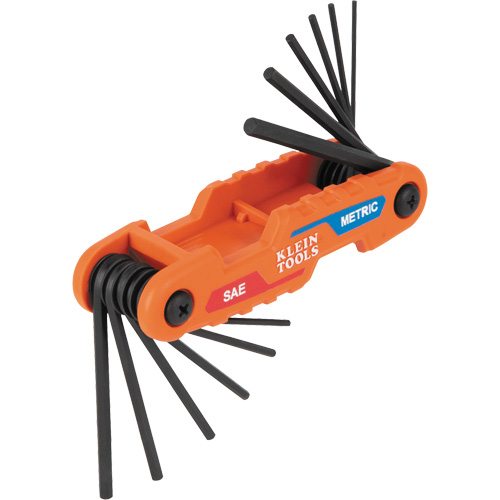 Compact Folding Hex Key Set, 12 Pcs., Metric & Imperial Nia-Chem Ltd.