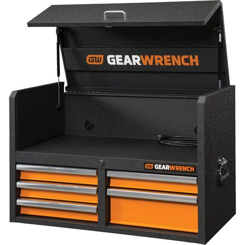 Coffre &agrave; outils de s&eacute;rie GSX, 36" la, 5 tiroirs, Noir/Orange Nia-Chem Ltd.