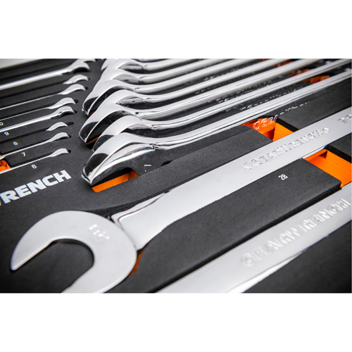 12-Point Long Pattern Combination Metric Wrench Set in Foam Storage Tray, Open-Ended, 24 Pieces, Metric Nia-Chem Ltd.