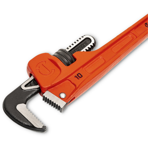 SLIM JAW Pipe Wrench, 1-9/10" Jaw Capacity, 10" Long, Powder Coated Finish, Non-Ergonomic Handle Nia-Chem Ltd.