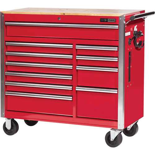 PRC4211 Pro Series Roller Cabinet, 11 Drawers, 42" W x 18" D x Red Nia-Chem Ltd.