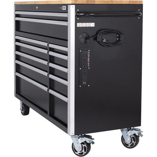 HDRC5212 HD Series Roller Cabinet, 12 Drawers, 51-1/4" W x 21" D x 40-3/10" H, Black Nia-Chem Ltd.