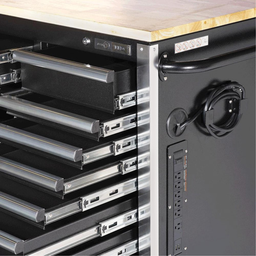 HDRC7220 HD Series Roller Cabinet, 20 Drawers, 72" W x 24" D x 42-3/10" H, Black Nia-Chem Ltd.