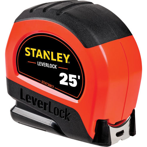 High-Visibility LEVERLOCK&reg; Tape Measure, 25', Imperial Graduations Nia-Chem Ltd.