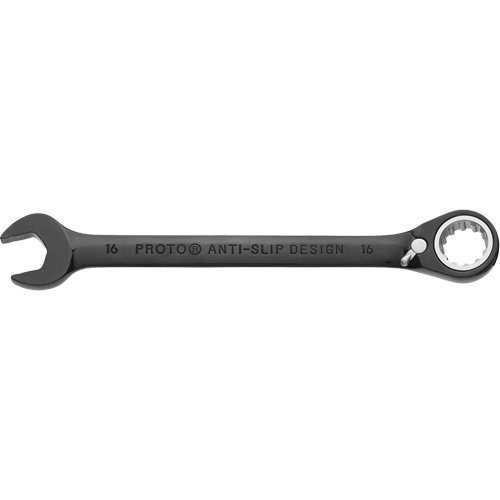 Metric Spline Combination Reversible Ratcheting Wrench, Black/Chrome Finish Nia-Chem Ltd.