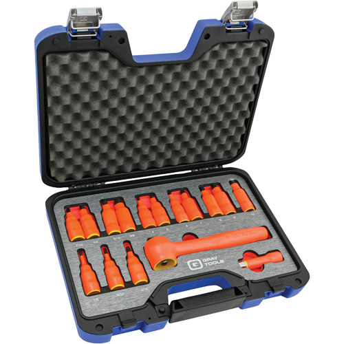 Douille isol&eacute;e, foret hex SAE & m&eacute;trique &agrave; prise 3/8" avec fixation, 1000 V, 16 M Nia-Chem Ltd.