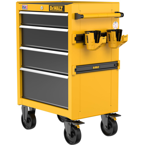 Coffre &agrave; outil roulant robuste, 4 tiroirs, 26" la x Jaune Nia-Chem Ltd.