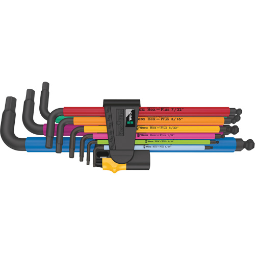 Jeu de cl&eacute;s m&acirc;les 950/9 Hex-Plus multicolore, 9 mcx, Imp&eacute;rial Nia-Chem Ltd.