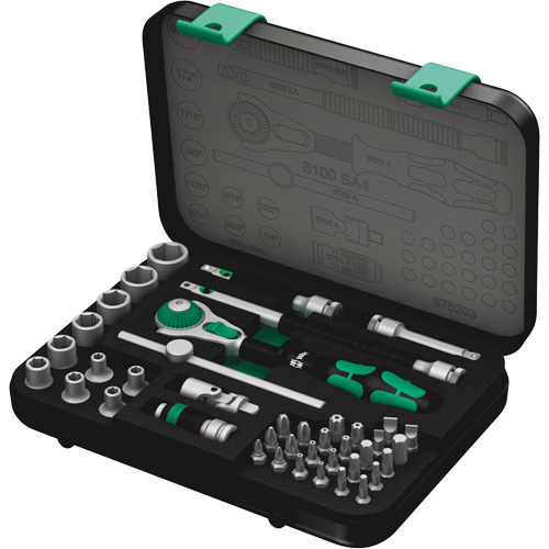 8100 SA 4 Zyklop Speed Ratchet Set, 41 Pcs, 1/4" Drive Size Nia-Chem Ltd.