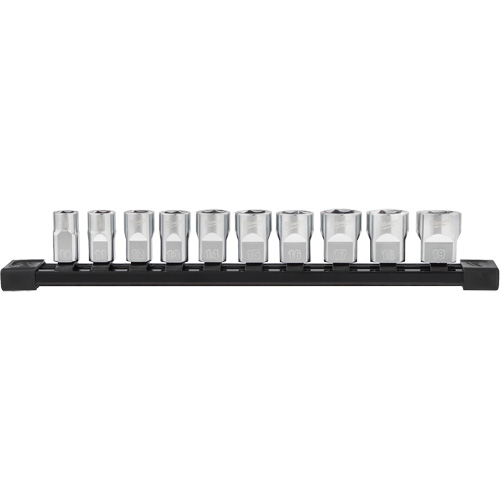 Metric Sockets with Four Flat Sides, 10 Pcs, 3/8" Drive Size Nia-Chem Ltd.