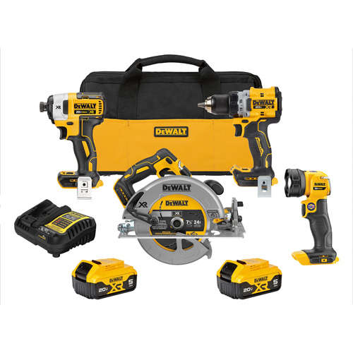 XR&reg; Brushless Cordless 4-Tool Combo Kit, Lithium-Ion, 20 V Nia-Chem Ltd.